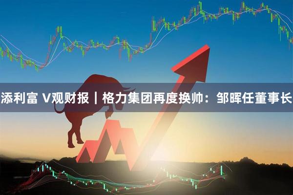 添利富 V观财报｜格力集团再度换帅：邹晖任董事长